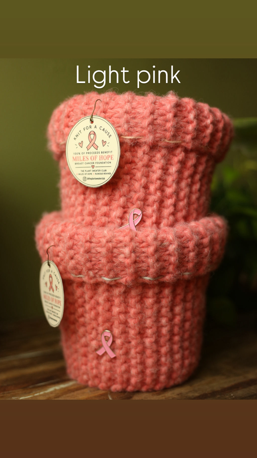 'Knit For A Cause' Plant Sweaters 6 Inch
