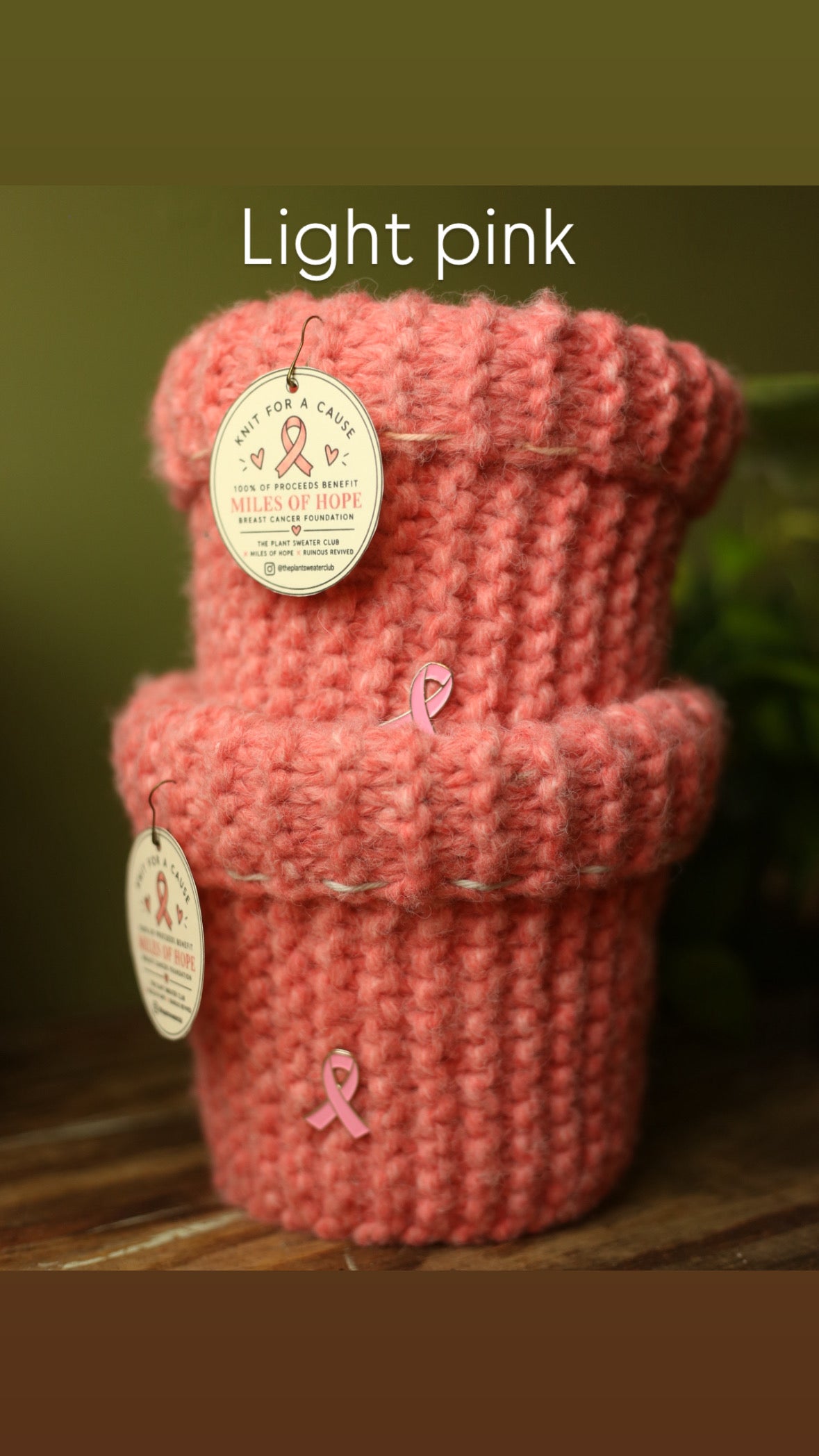 'Knit For A Cause' Plant Sweaters 6 Inch