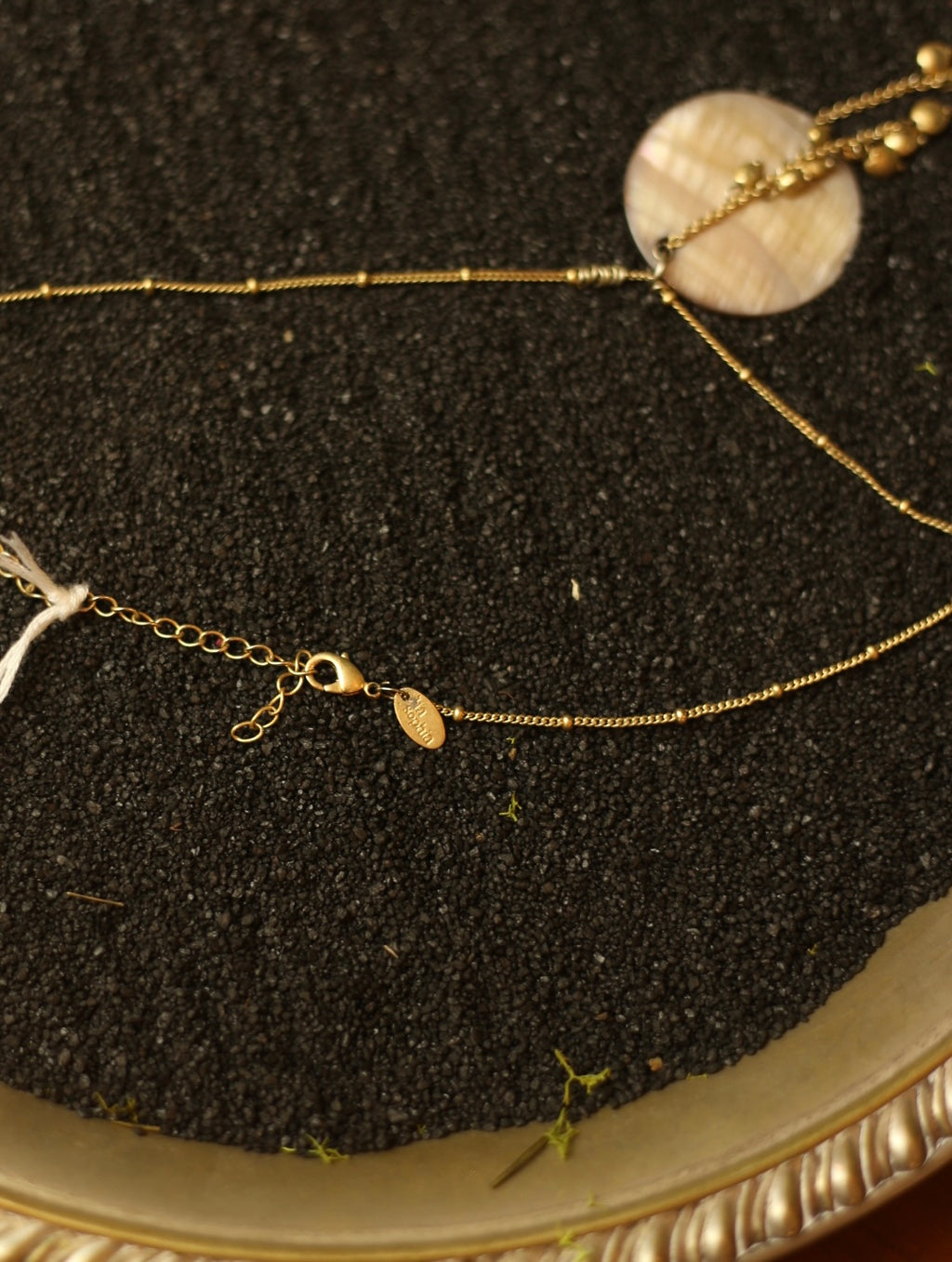 Abalone Gold Tone Necklace