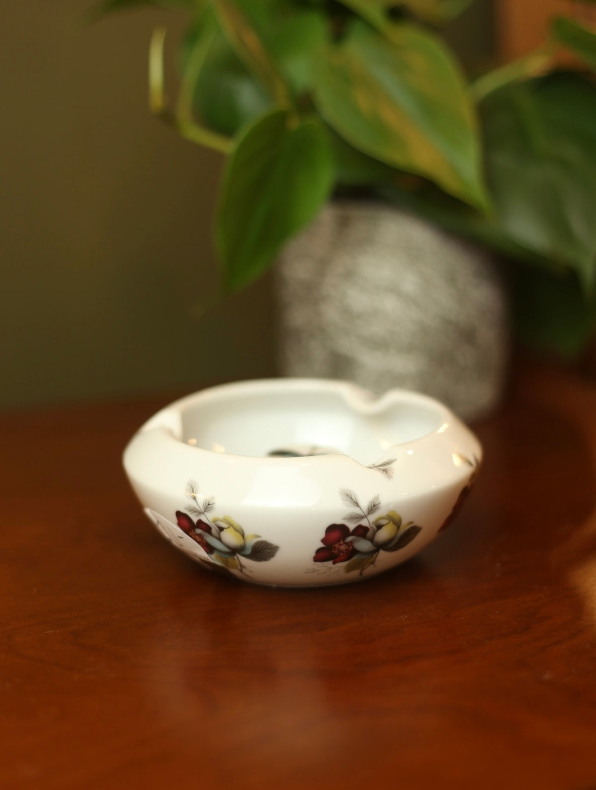 Vintage Floral Porcelain ashtray