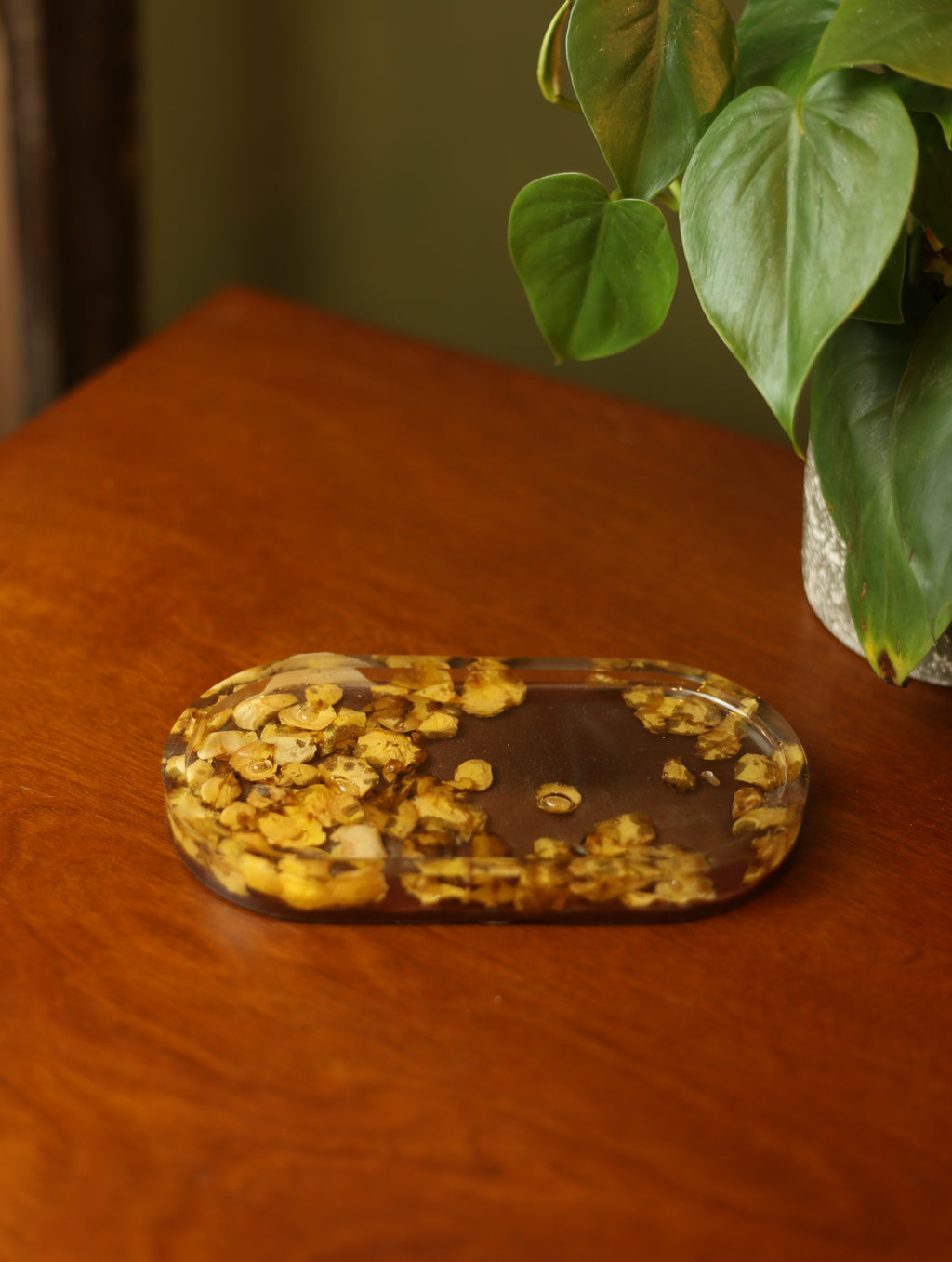 Yellow Petal Resin Incense Holder