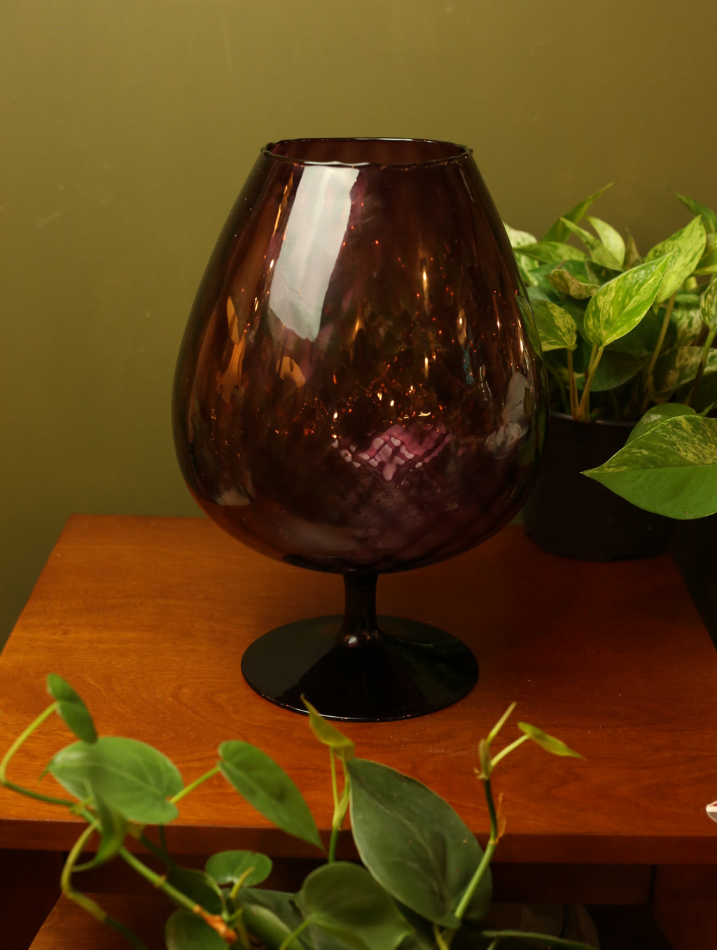 Empoli Purple Optic Pedestal Vase