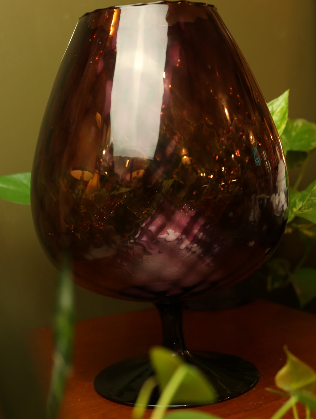 Empoli Purple Optic Pedestal Vase