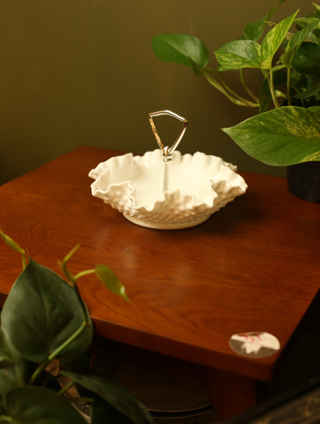 Milk Glass Candy Dish