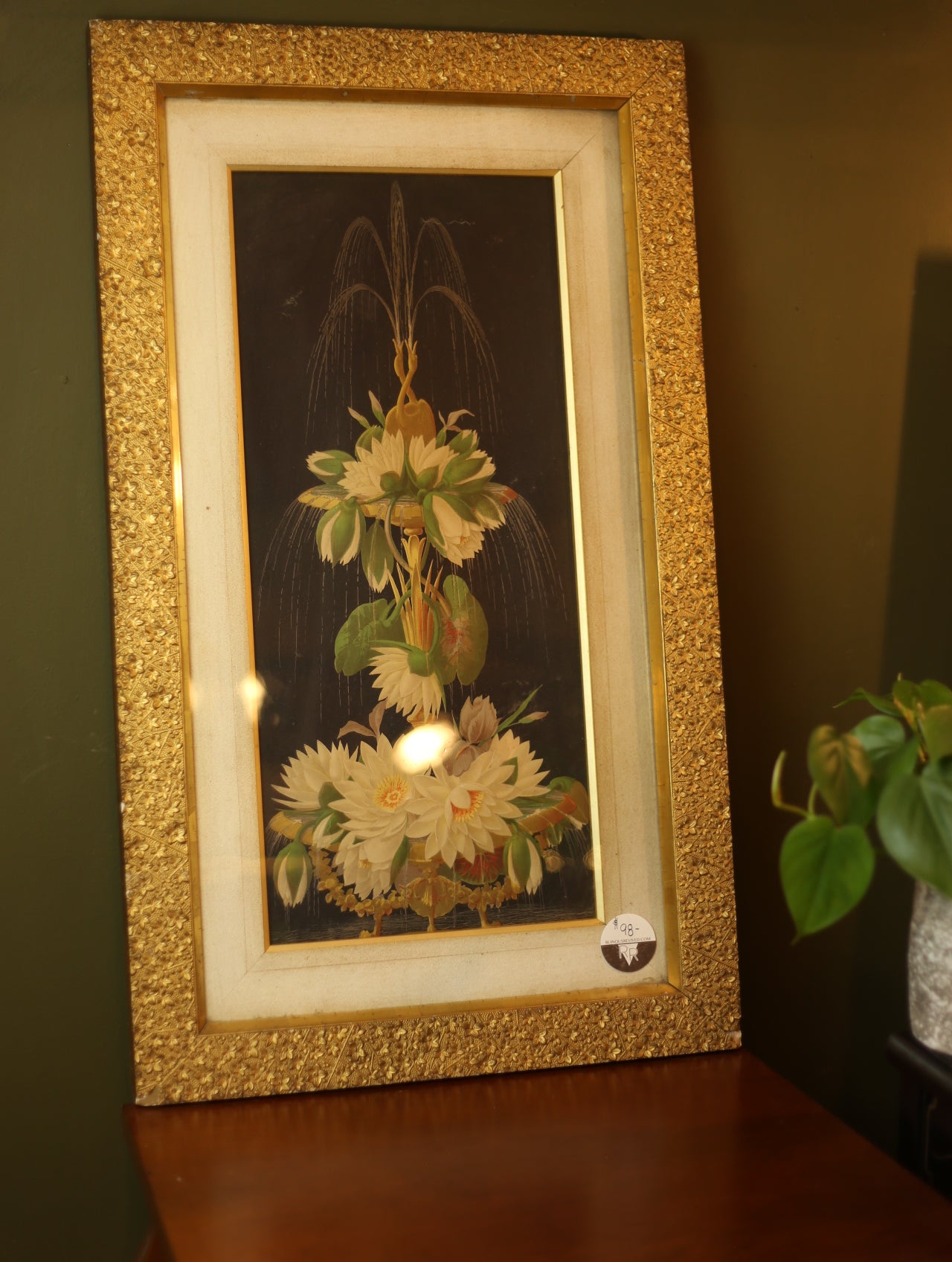 Vintage Waterlily Print Frames
