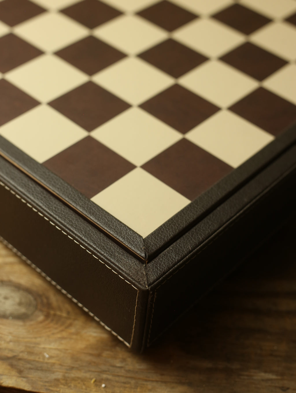 Handmade Vintage Style Chess Board with Hand carved Pieces