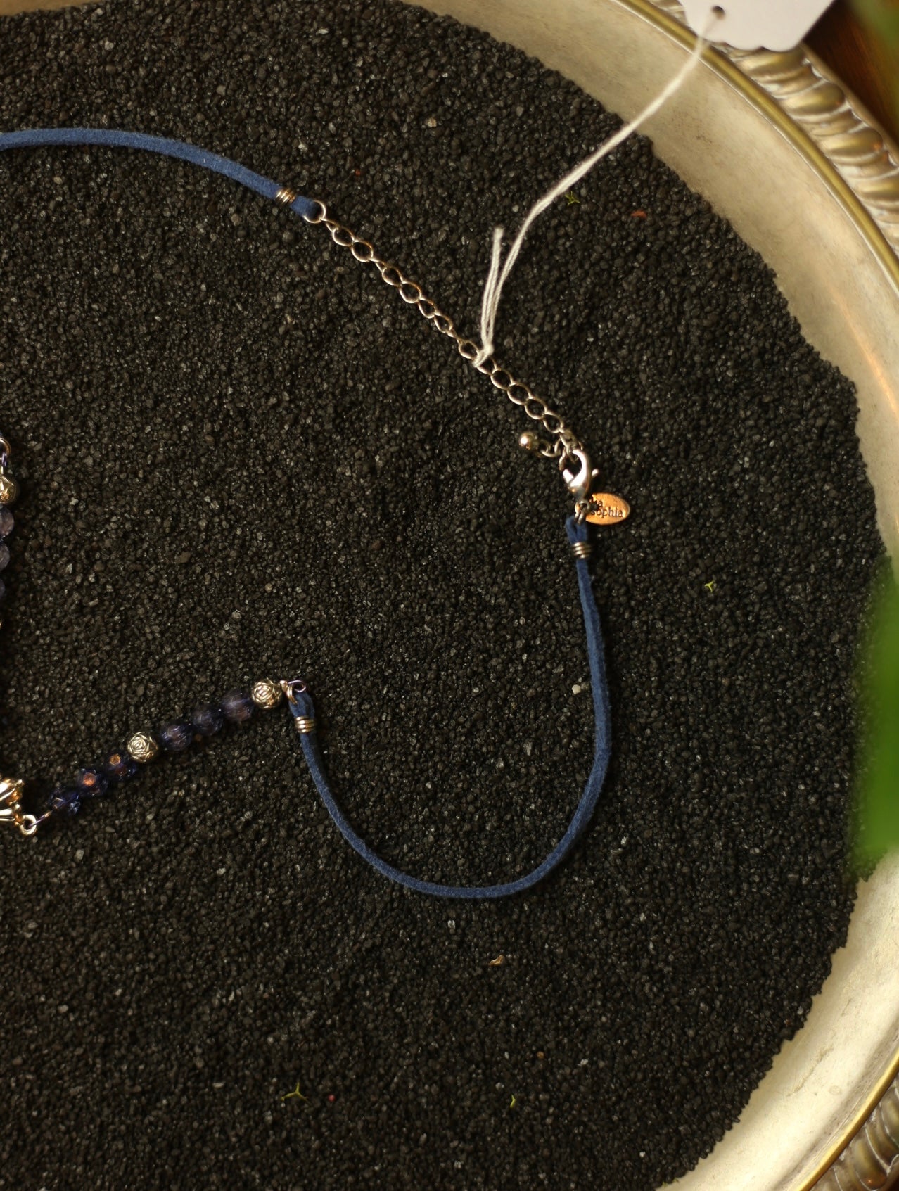 Blue cameo necklace