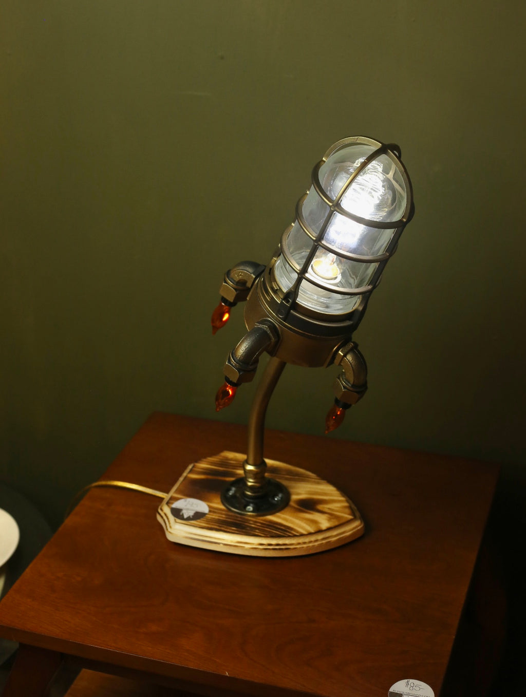 Brass Rocket Lamp