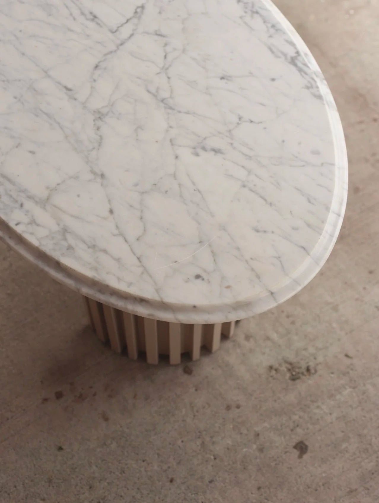 Handmade Oval Marble Coffee Table