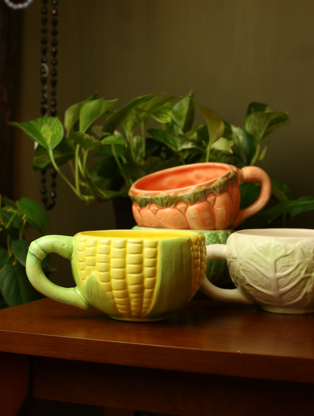 Retro Vegetable Mug Set
