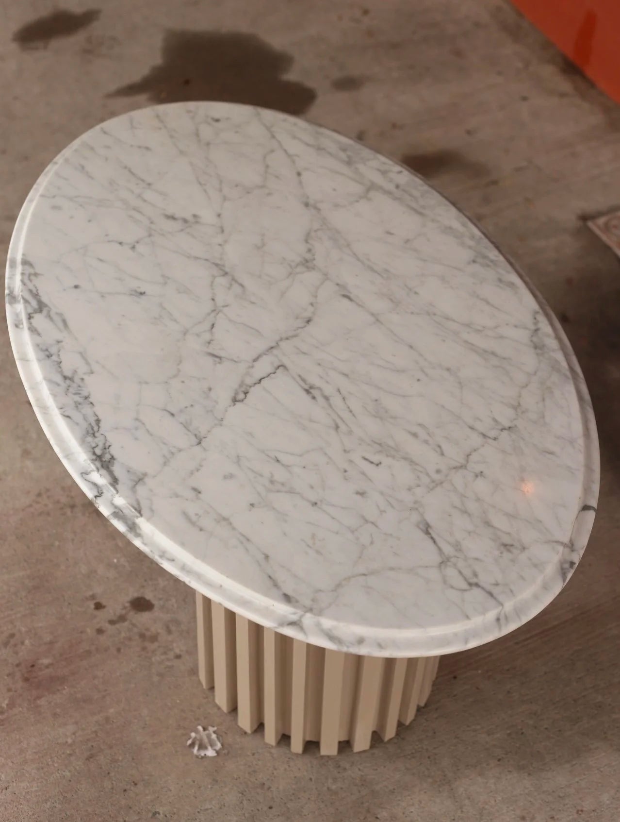 Handmade Oval Marble Coffee Table