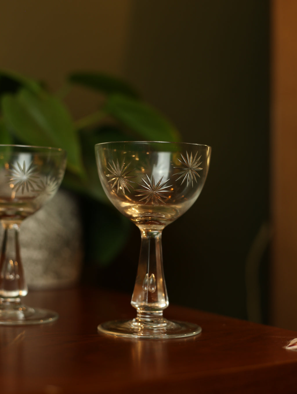 MCM Starburst Sherbet Crystal Glasses