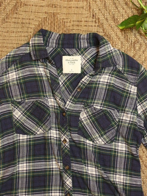 Blue & Green Abercrombie Flannel