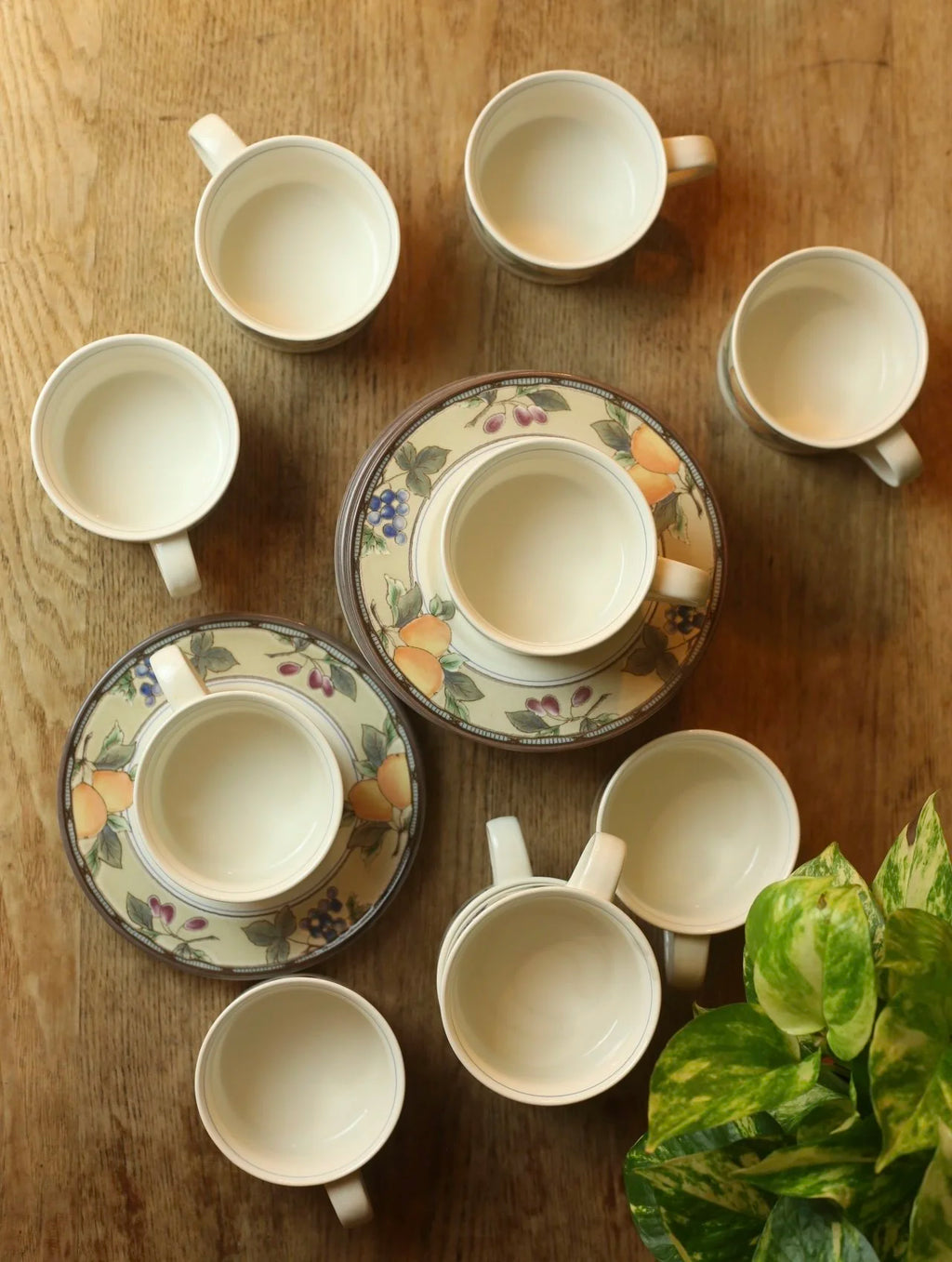Garden Harvest Tea Cups & Plates