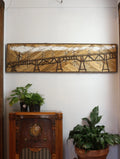 Winter Scene Railtrail Folk Art by Paul Dickerman