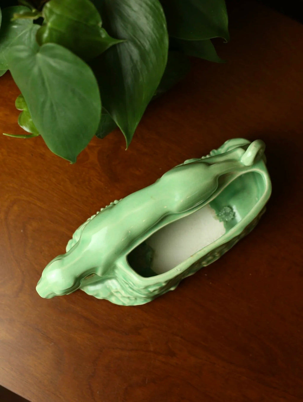Jade Green Panther Plant/Vase