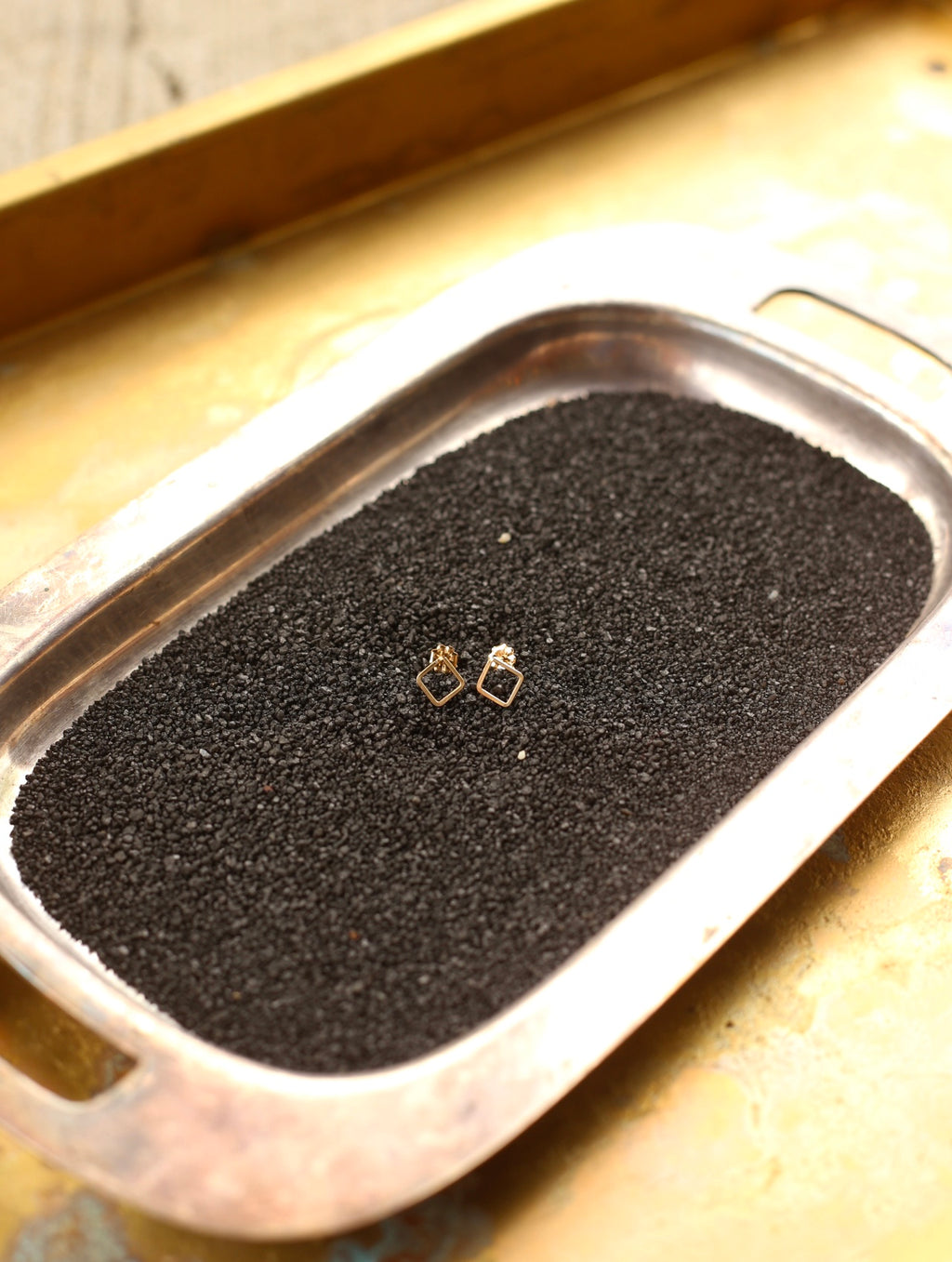 Diamond Shaped Stud Earrings