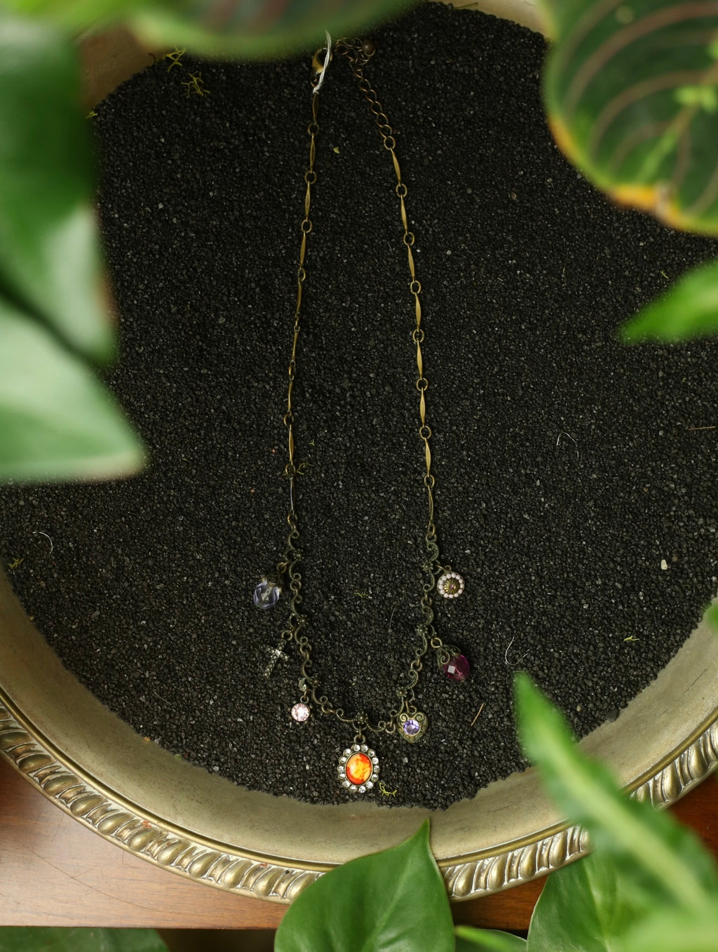 Brass Charm Necklace