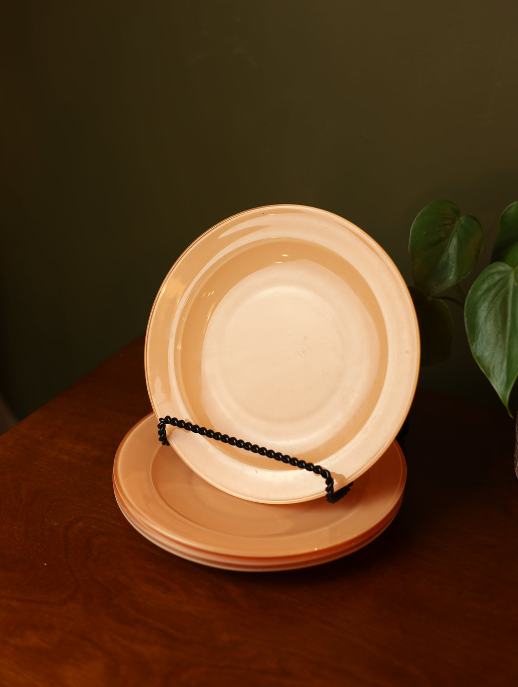 Peach Glass Plates
