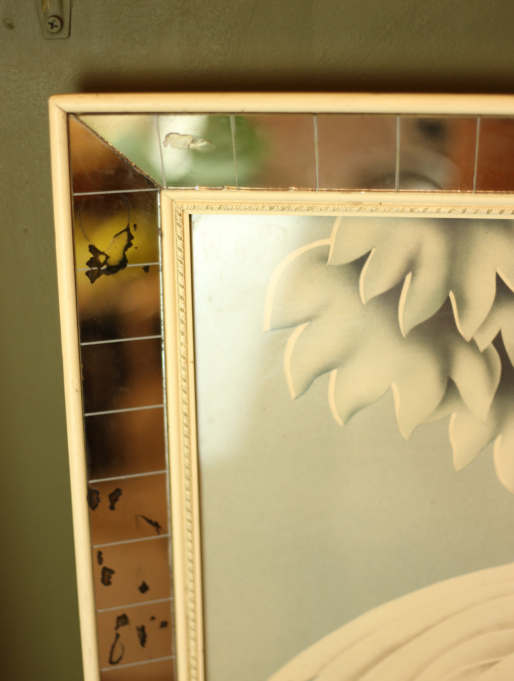 1950s Turner Cuckatoo Linen Print Framed