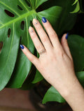 Opal Marquis Gold Tone Ring - Size 7