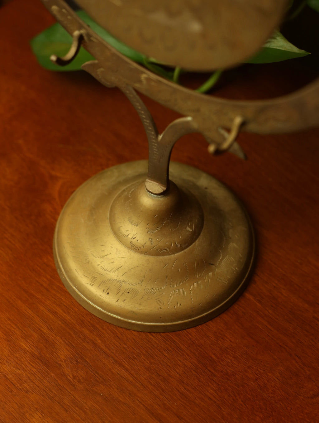 Vintage Etched Brass Gong