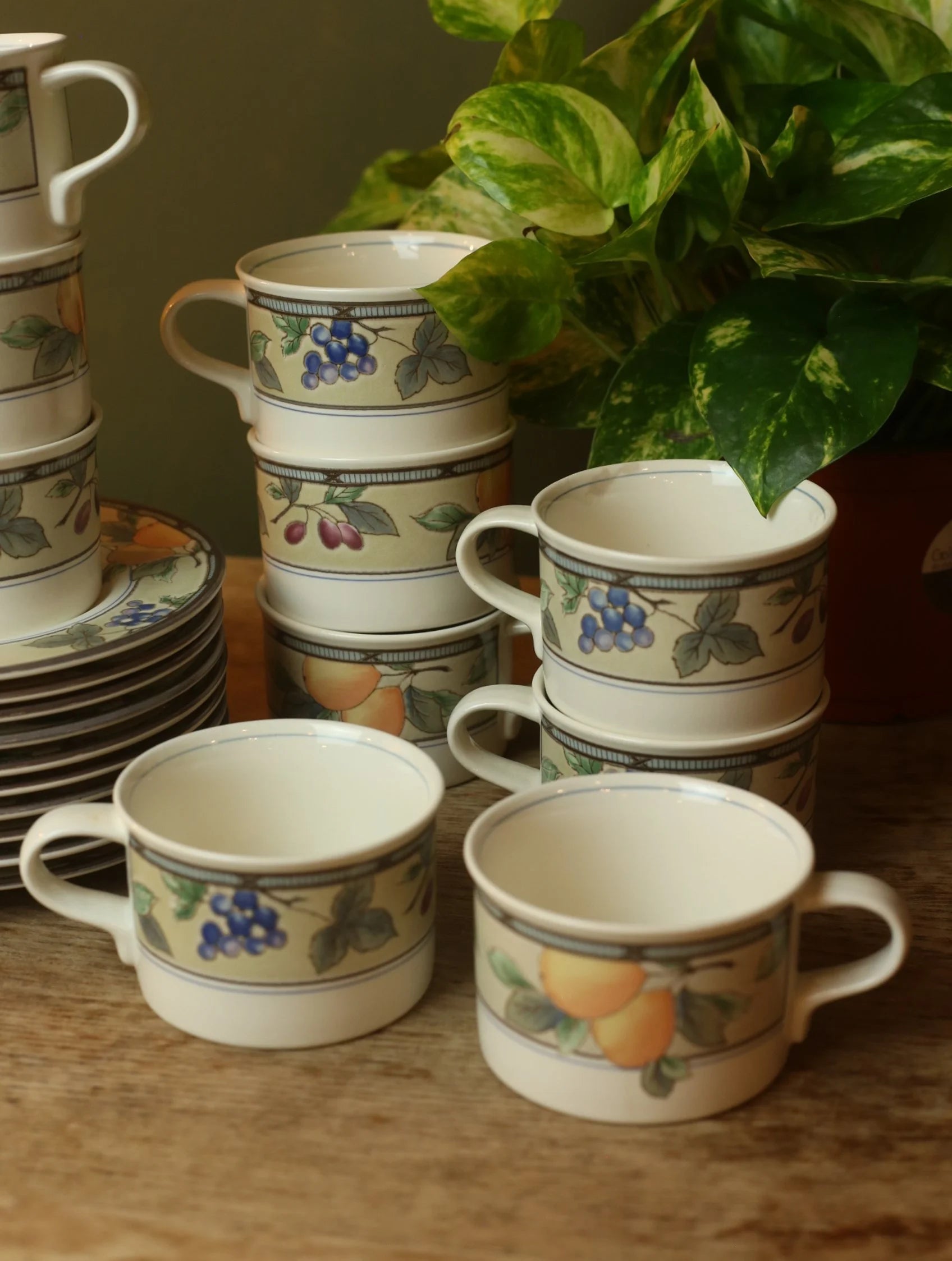 Garden Harvest Tea Cups & Plates