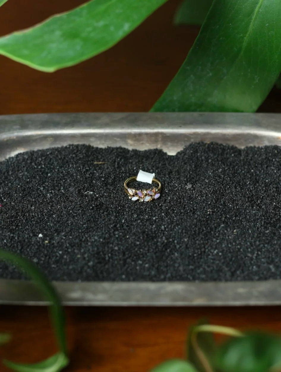Opal Marquis Gold Tone Ring - Size 7