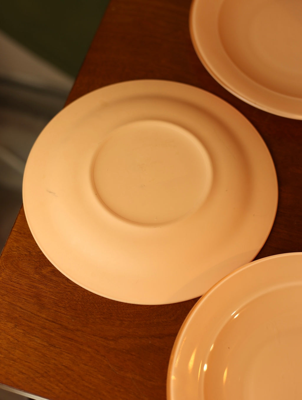 Peach Glass Plates