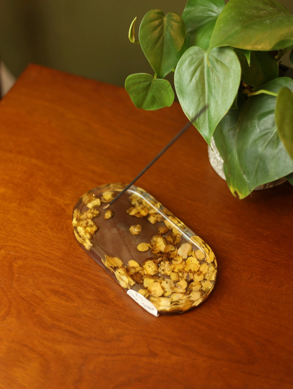 Yellow Petal Resin Incense Holder
