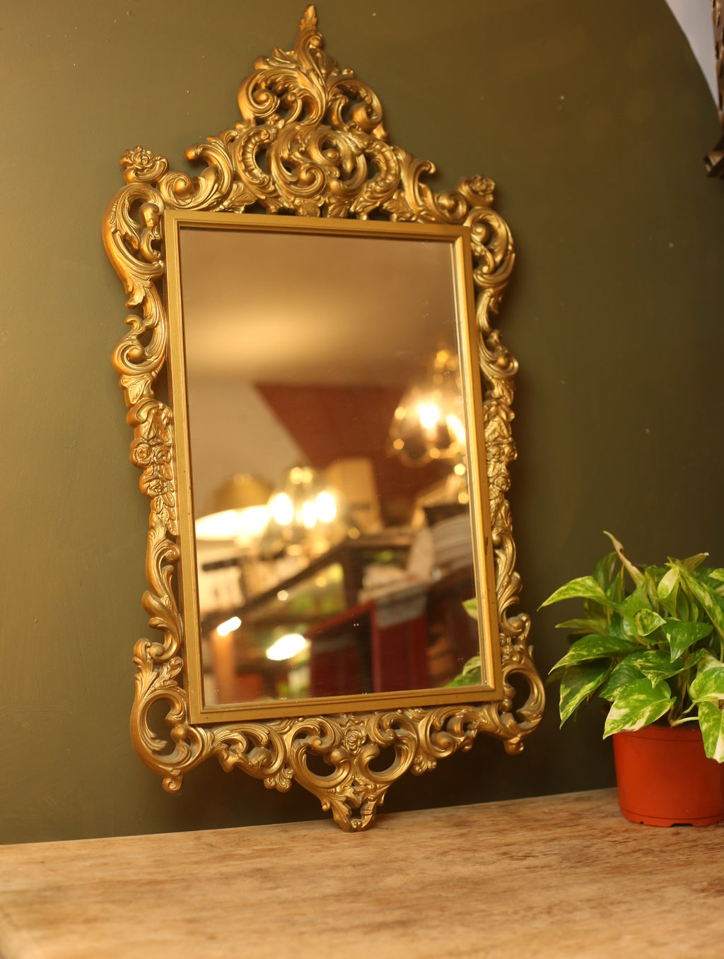 Vintage Gold Ornate Mirror