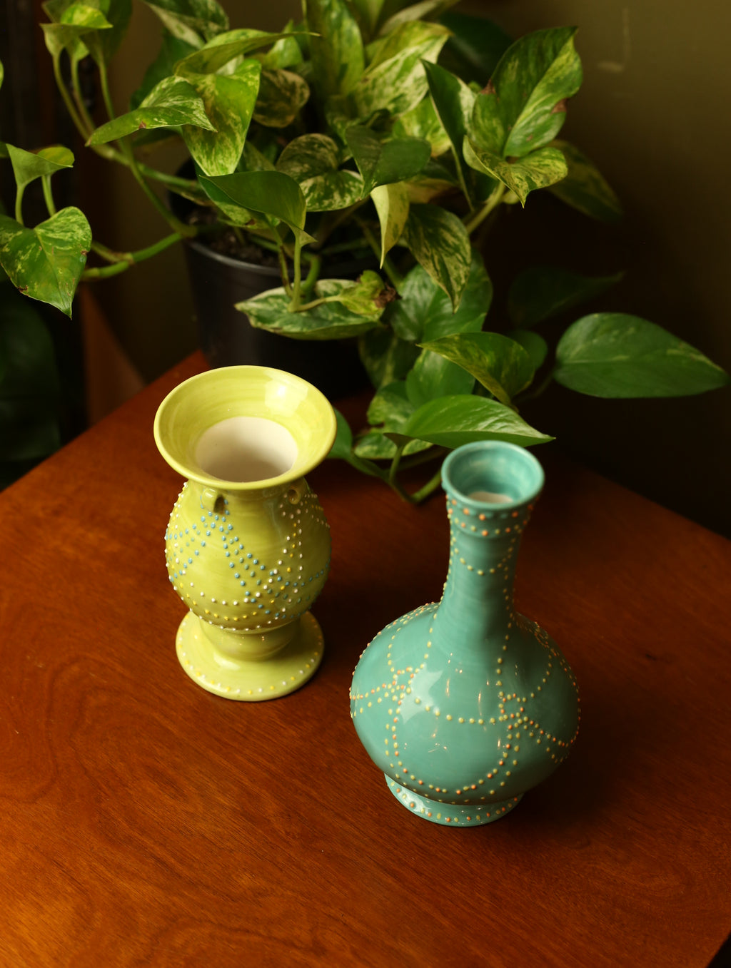 Beaded Vases