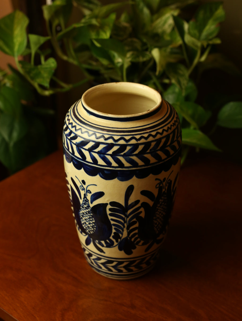 Romanian Blue & White Vase