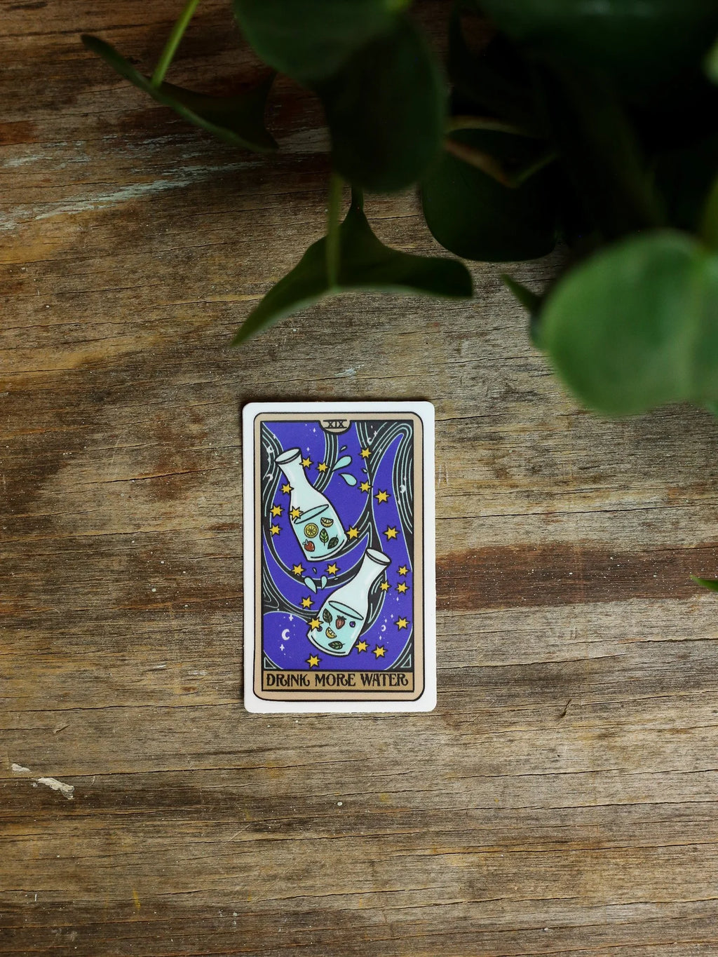 Drink More Water Tarot Card Sticker