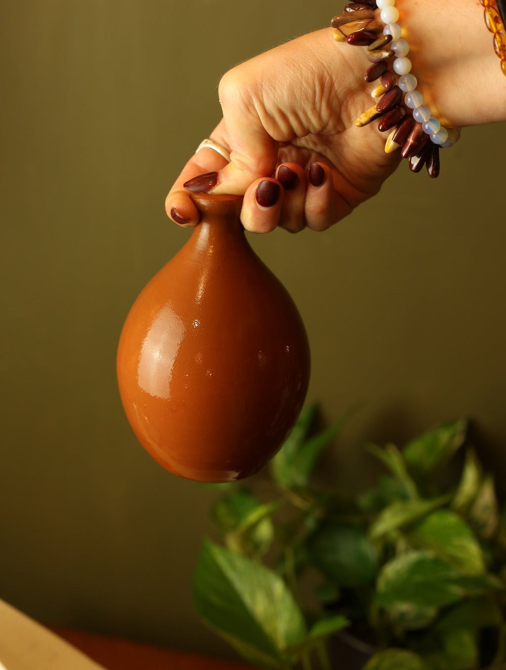 Terracotta watering bell