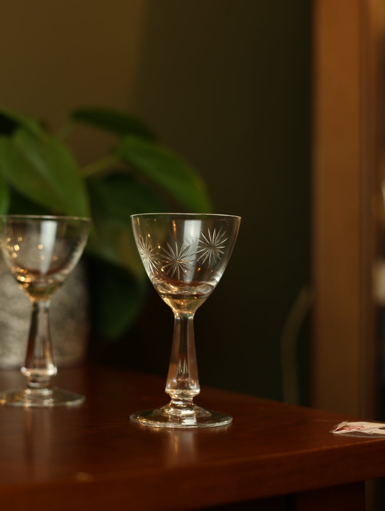 MCM Starburst Cordial Crystal Glasses