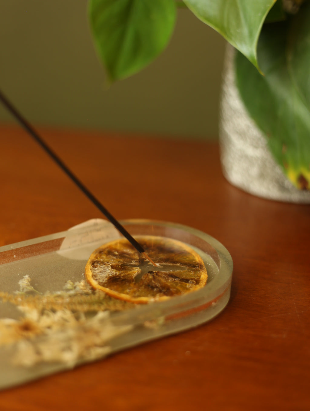 Orange Slice Resin Incense Holder