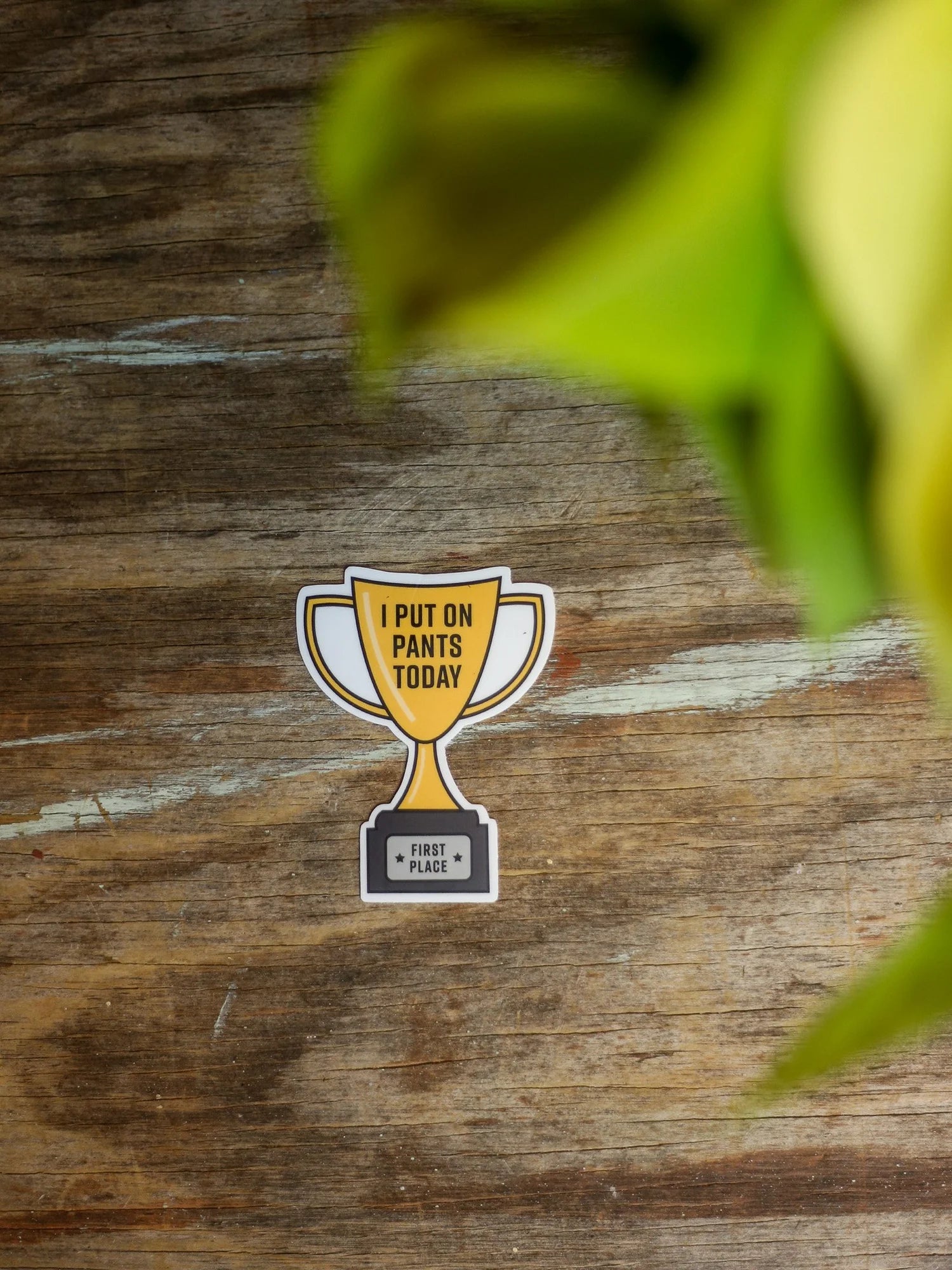 I Put On Pants Today Trophy Sticker