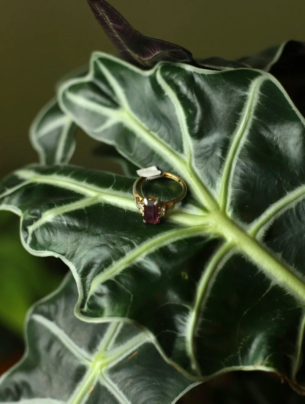 Faux Amethyst Avon Ring - Size 9