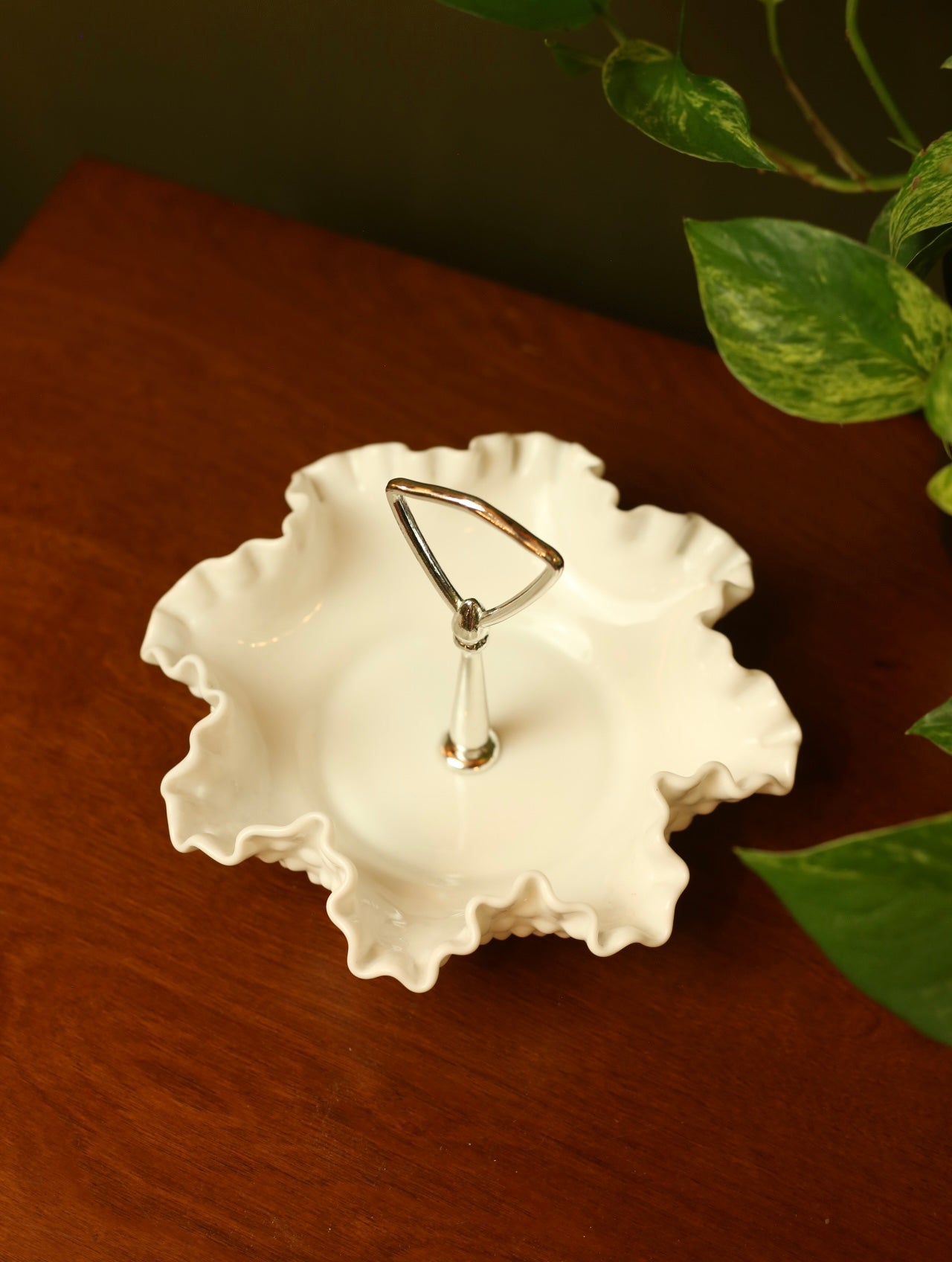Milk Glass Candy Dish