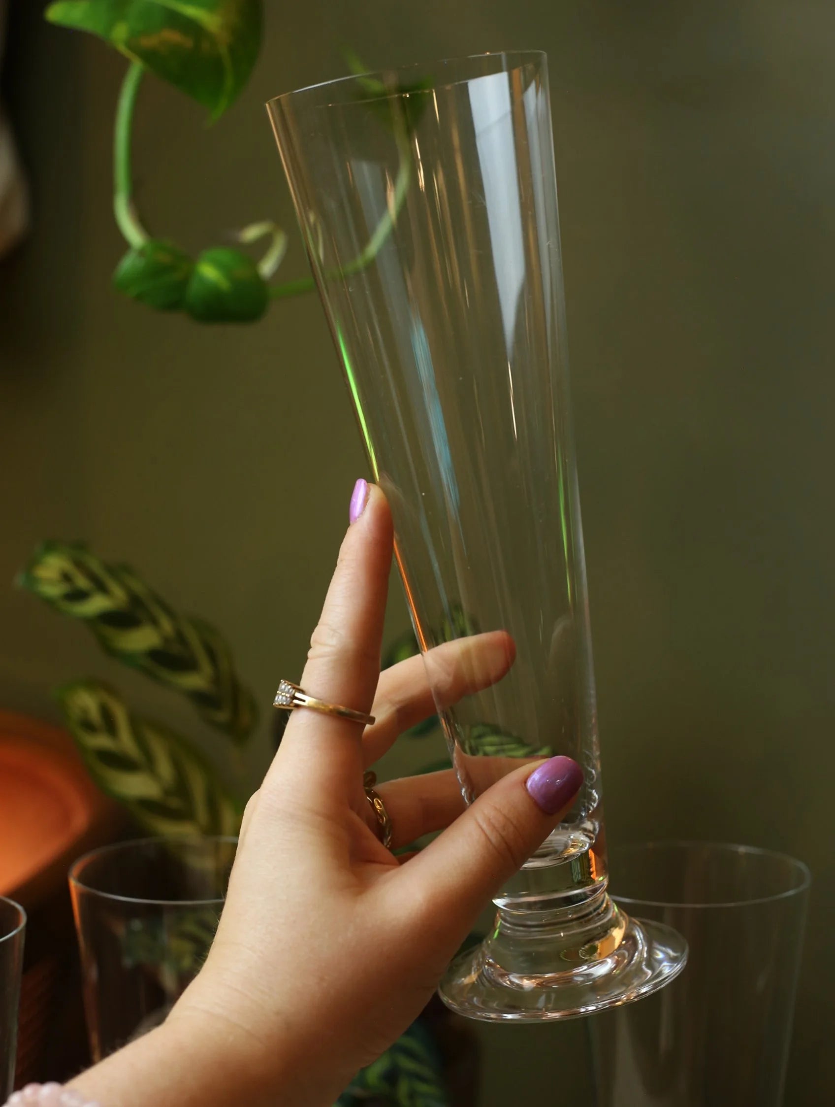 Tall Pilsner Crystal Glass