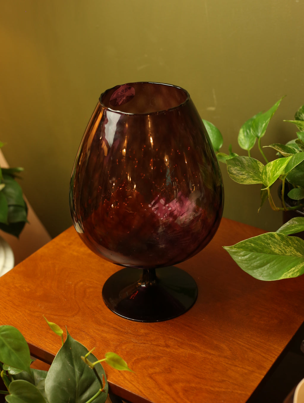 Empoli Purple Optic Pedestal Vase