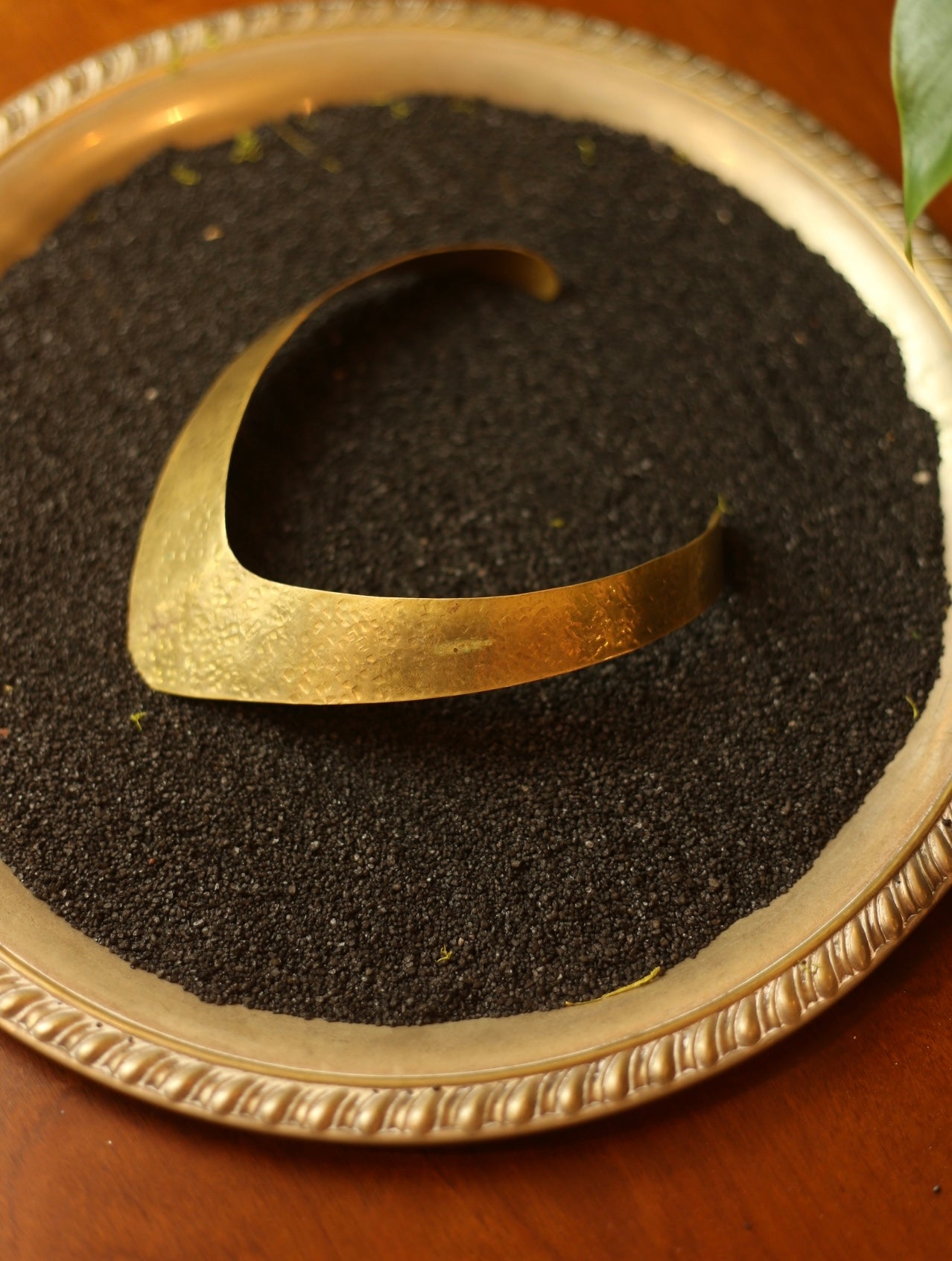 Vintage Brass Hammered Choker Necklace