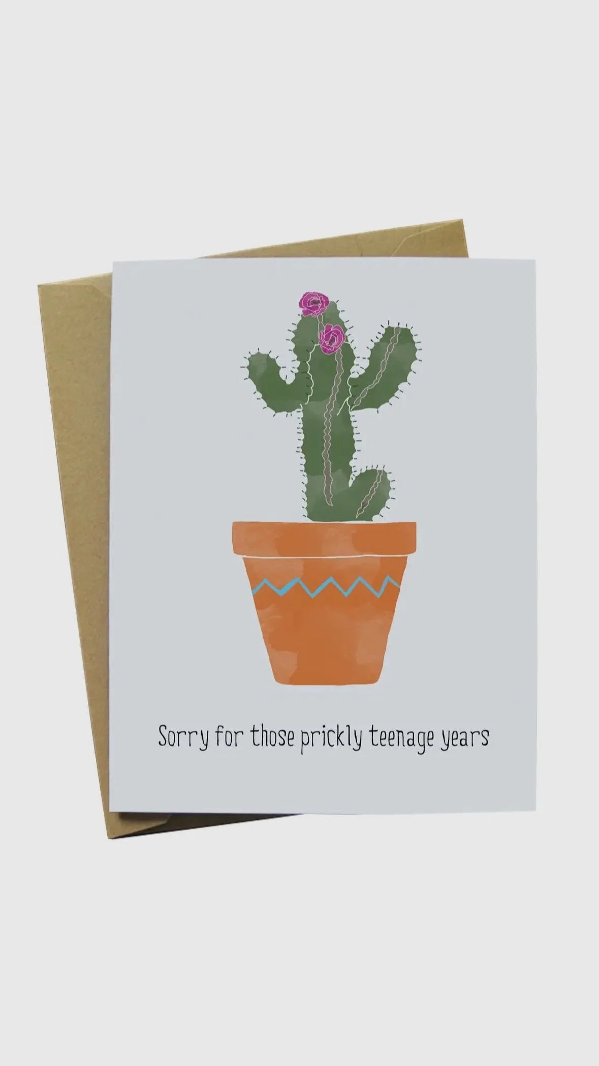 Sorry for those prickly teenage years card
