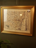1895 Map of Catskill Mountains Framed