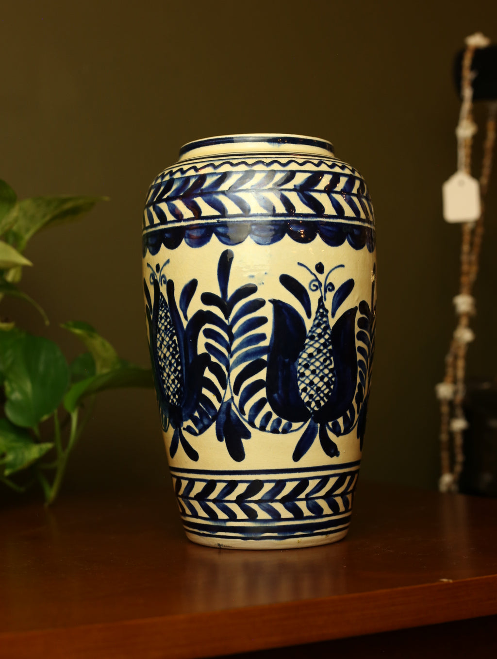 Romanian Blue & White Vase