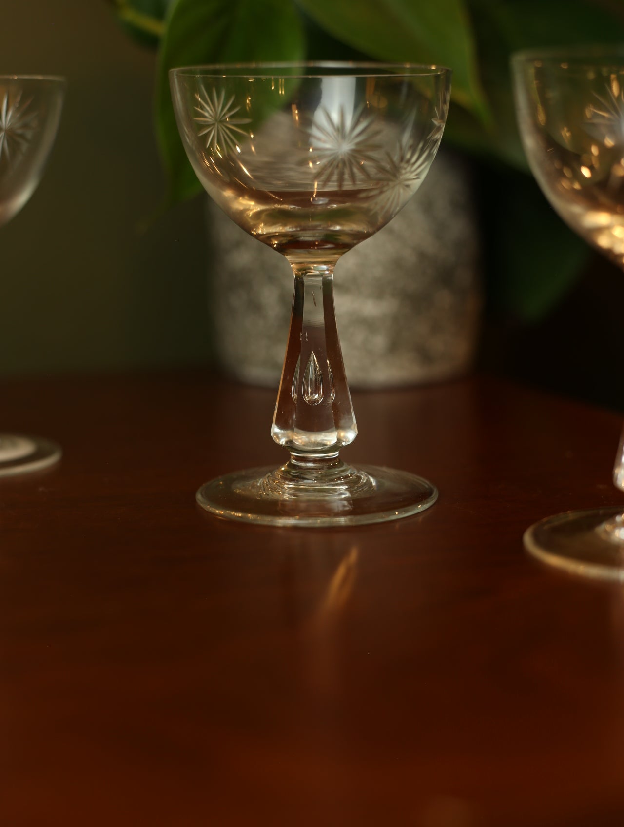 MCM Starburst Sherbet Crystal Glasses