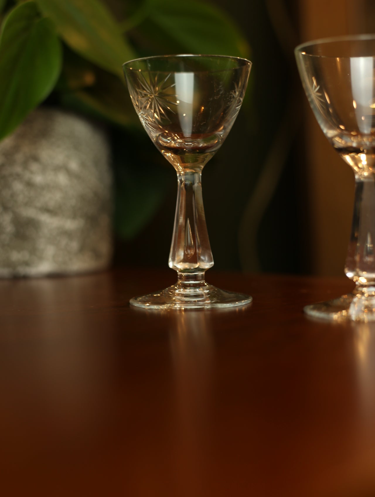 MCM Starburst Cordial Crystal Glasses