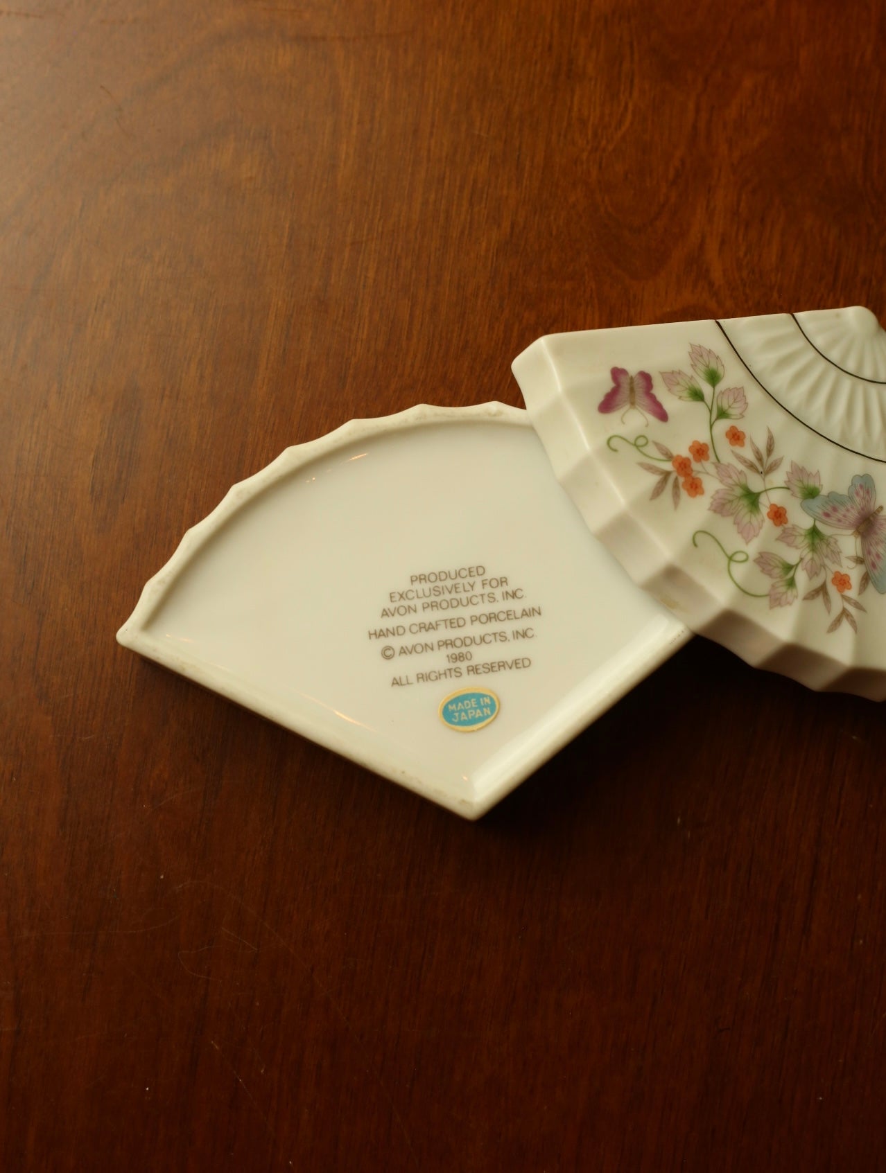 Avon Porcelain Butterfly Jewelry Box