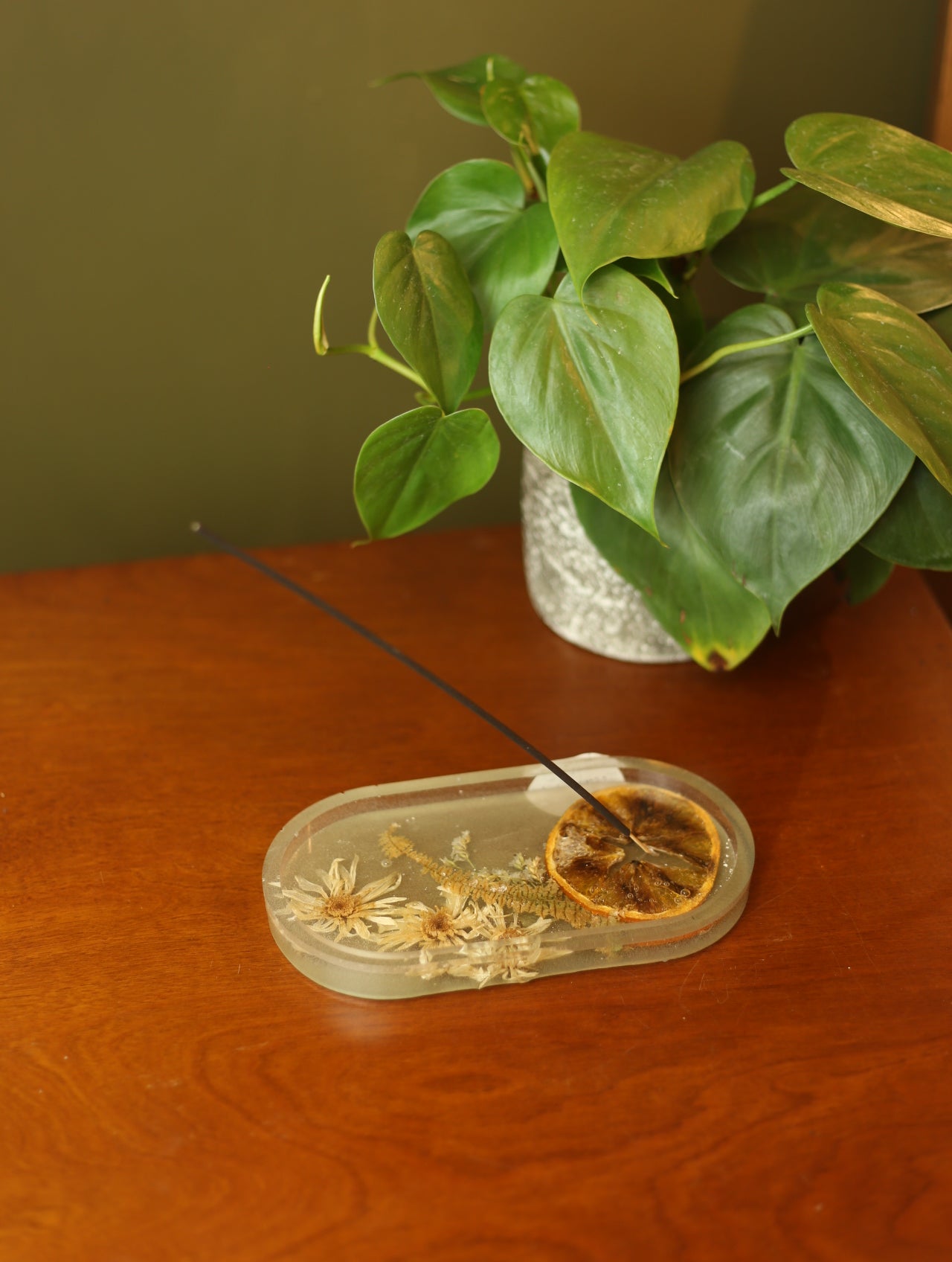Orange Slice Resin Incense Holder
